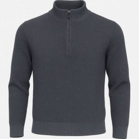 تصویر پلیور نیم زیپ ساده 