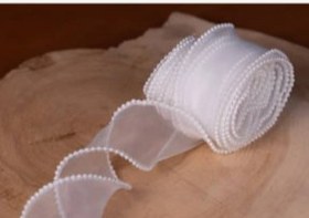 تصویر روبان حریر لبه مرواریدی 