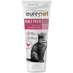 تصویر خمیر مالت گربه با طعم مرغ یوروپت Europet Cat Malt Paste With Chicken وزن 100 گرم 