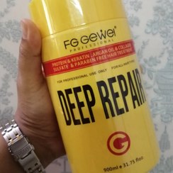 تصویر ماسک مو ترمیم کننده عمیق FG Gewel حجم ۹۰۰ میلی لیتر با رایحه ارگان 