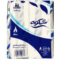 تصویر دستمال کاغذی 200 برگ شکوه بسته 8 عددی 