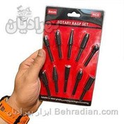 تصویر چوب ساب فرز انگشتی و دریلی 10 عددی دنباله ۶ میل 10 عددی