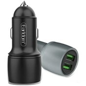 تصویر شارژر فندکی ارلدام 36 وات مدل ES-CC7 به همراه کابل تایپ سی Earldom ES-CC7 36W QC3.0 2 Devices Fast Charging Car Charger + Type-C Cable