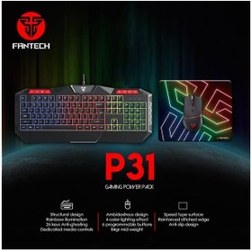 تصویر باندل گیمینگ فن تک مدل P31 Keyboard Mouse and Mousepad برند Fantech 