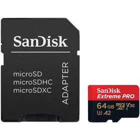 تصویر کارت حافظه microSDXC سن دیسک مدل Extreme PRO کلاس A2 استاندارد UHS-I U3 