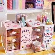 تصویر جاقلمی و ارگانایزر کشودار طرح فانتزی 