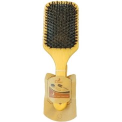 تصویر برس چوبی بامبو مستطیل بزرگ | Large Rectangular Bamboo Wooden Brush 
