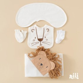 تصویر ست نوزادی ۱۳ تکه نیلی طرح آمازون 