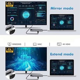 تصویر هاب 8 پورت USB-C مدل BYL-2017L 