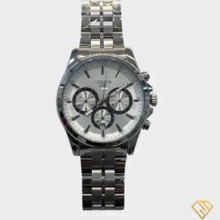 تصویر ساعت مچی مردانه سیتیزن VIP سه موتوره نقره‌ای | بند و بدنه استیل ضد حساسیت 