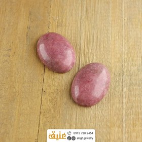 تصویر نگین تک رودونیت Rhodonite معدنی بسیار خوشرنگ و خالص 