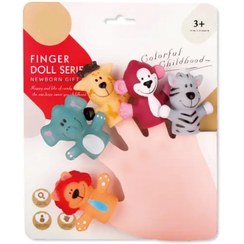 تصویر عروسک انگشتی سیلیکونی حیوانات جنگل 