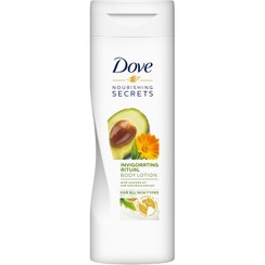 تصویر لوسیون بدن آووکادو و گل همیشه بهار داو Dove Nourishing Secrets Invigorating Ritual Avocado Calendula Body Lotion