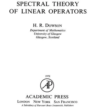 خرید و قیمت دانلود کتاب Spectral theory of linear operators 1978 | ترب