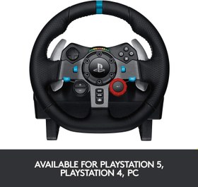 تصویر Logitech G Dual-Motor Feedback Driving Force G29 Gaming Racing Wheel with Responsive Pedals for PlayStation 5 4 and 3 - Black - ارسال 15 الی 20 روز کاری 