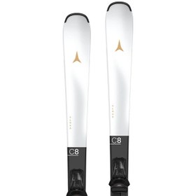 تصویر چوب اسکی زنانه اتمیک Cloud C8 + فیکس M 10 Gw - مشکی سفید 