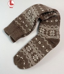 تصویر جوراب زنانه پشمی زیر زانو COCO & HANA طرح گوزن 