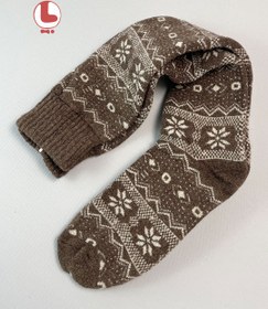 تصویر جوراب زنانه پشمی زیر زانو COCO & HANA طرح سنتی COCO & HANA Socks