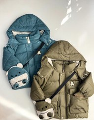 تصویر کاپشن تدی کیف دار 