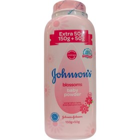 تصویر پودر بچه جانسون Johnsons مدل Blossoms رایحه شکوفه و گل وزن 200 گرم 