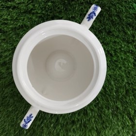 تصویر قندان چینی توس مدل گل پاروس بسته 1 عددی با ارسال رایگان 