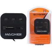 تصویر هاب USB مچر مدل MR139 سه پورت 
