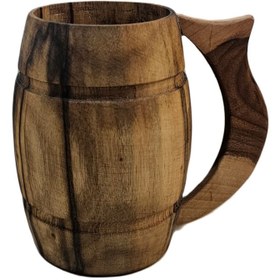 تصویر لیوان چوبی مدل وایکینگی 