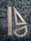 تصویر ست لوازم تحریر خط کش و گونیا و نقاله 