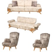 تصویر مبلمان راحتی تخت خواب شو مدل انزو 