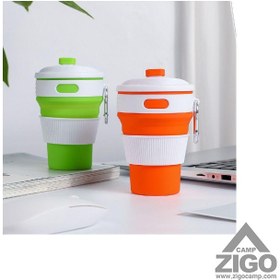 تصویر لیوان سیلیکونی کارابین دار 355 میل ا Silicone cup with karabin 355 ml Silicone cup with karabin 355 ml