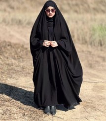 تصویر چادر عربی ساده کرپ روتکس 