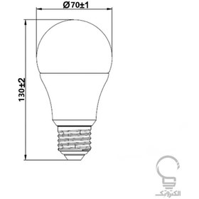 تصویر لامپ LED حبابی بالب 15 وات پارمیس 