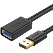 تصویر کابل افزایش طول USB 3.0 یوگرین مدل US129 طول 0.5 متر مشکی شارژر موبایل یوگرین