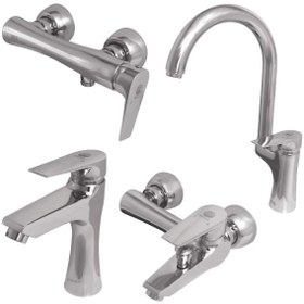 تصویر ست شیرآلات شیبه مدل سیروان Shibeh Mixer Faucet