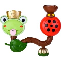 تصویر اسباب بازی حمام مدل دو قورباغه و کفشدوزک آب پاش Frog & Ladybug Dual Water Sprayer Bath Toy
