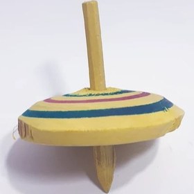 تصویر فرفره چوبی رنگی زیبا 