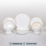 تصویر سرویس 26 پارچه گلدن اپال ساندرا بژ 