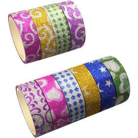 تصویر چسب رنگی 10 عددی لیزری 