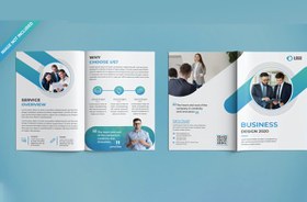 تصویر بروشور مدرن شرکتی – Corporate bifold brochure template 