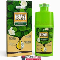 تصویر شامپو رنگ مو بابل موس مدل Bright Face رنگ مشکی حجم 500 میلی لیتر Bright Face Bubble Mousse Hair Color Shampoo Black 500 ml