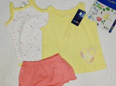 تصویر ست ۳ تکه لباس نوزادی لوپیلو (زرد و گلبهی) 