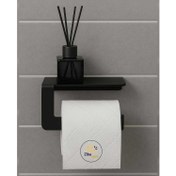 تصویر شلف فلزی پایه رول دستمال کاغذی مینیمال کد zb12 قابل استفاده در حمام و سرویس بهداشتی