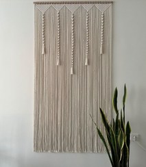 تصویر پرده مکرومه بافی اقتصادی طرح خلوت کد ۱۲۹۷ 