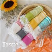 تصویر حوله دستی نخی یزدی سایز 50*70 تک رنگ hat towel yazdi