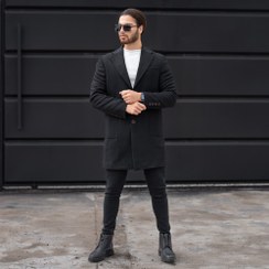 تصویر پالتو مردانه مشکی کد 23727 men's coat