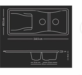 تصویر سینک گرانیتی اس ام تی مدل SMT G810 Granite sink