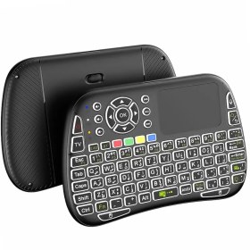 تصویر مینی کیبورد و تاچ پد بی سیم پرودو Porodo Universal Keyboard Remote & Mouse PD-ARMKB-BK 