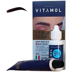 تصویر کیت رنگ ابرو ویتامول Vitamol مدل MB رنگ قهوه ای ا Brown Vitamol MB model eyebrow dye kit Brown Vitamol MB model eyebrow dye kit