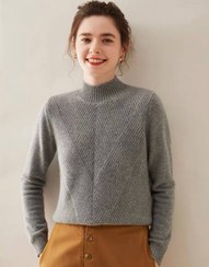 تصویر بافت یقه اسکی وارداتی - مشکی 