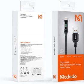 تصویر کابل شارژ USB به MicroUSB صفحه دار مک دودو مدل Mcdodo CA-1070 